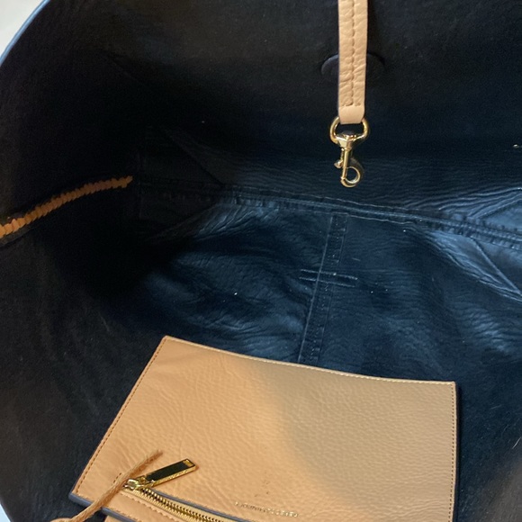 Rebecca Minkoff Peach Climbing Rope Unlined Leather Weekender Tote - Picture 8 of 9